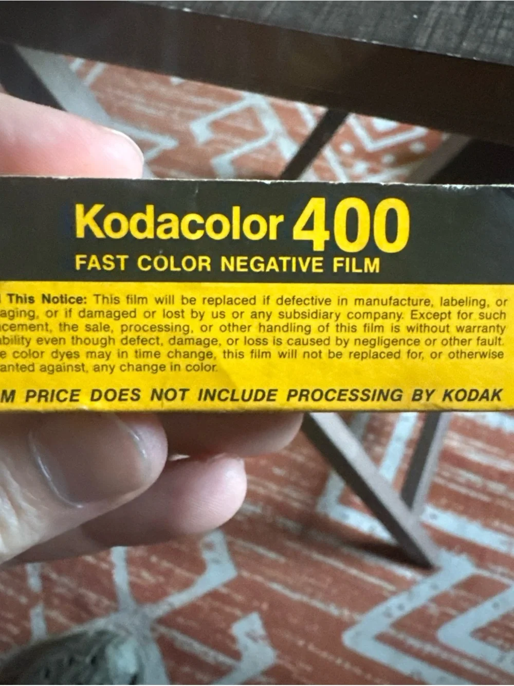 Vtg Kodak Kodacolor 400 Fast Color Negative Film, CG120, Exp 08/1981